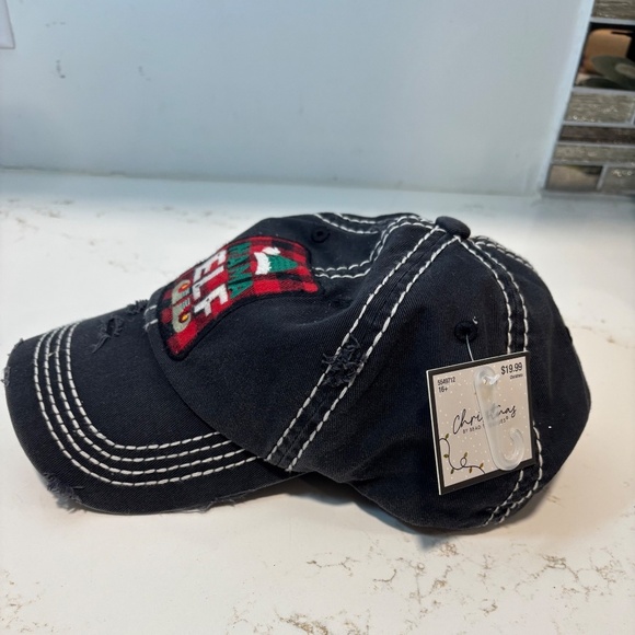 NWT Women's Mama Elf Washed Distressed Baseball Cap Adjustable - Picture 3 of 3